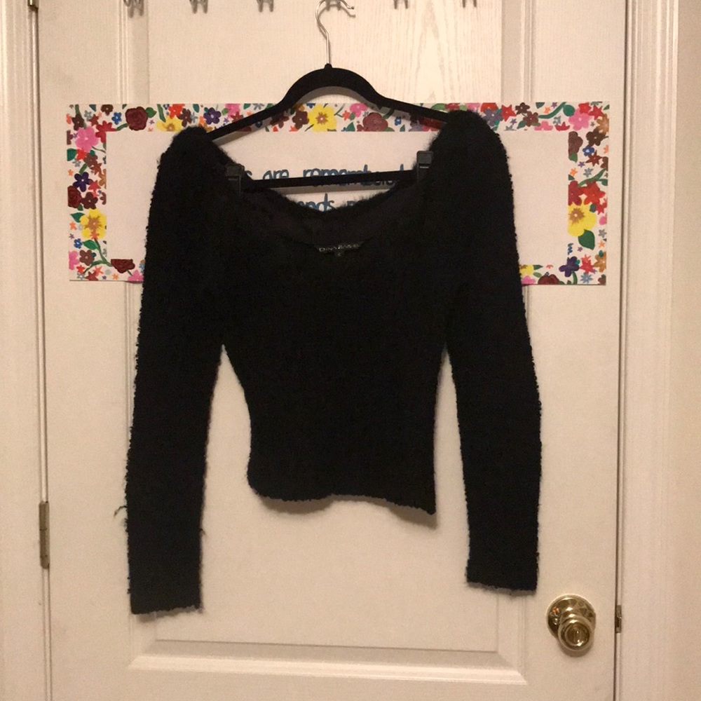 Black off the shoulder top